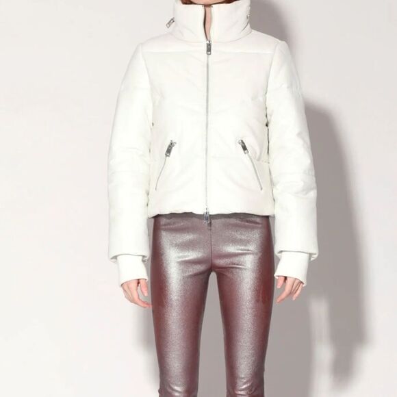 Walter Baker Lambs leather puffer coat - Picture 4 of 6